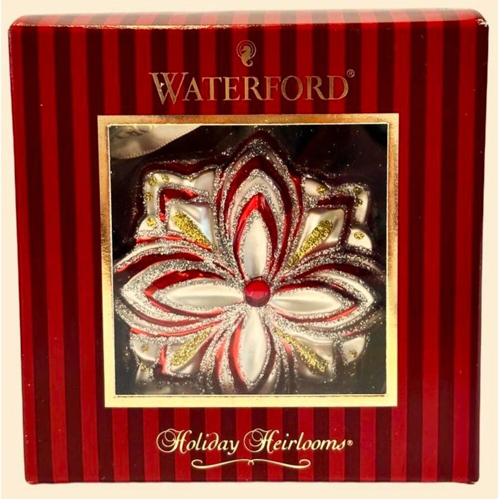 Waterford Victorian Snowflake Christmas ornament #144355 holiday Heirlooms glass